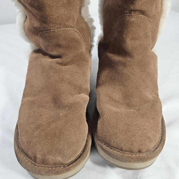 Michael Kors Winter Tall Suede Boots Walnut - size 10 Warm Cozy - Picture 5 of 8